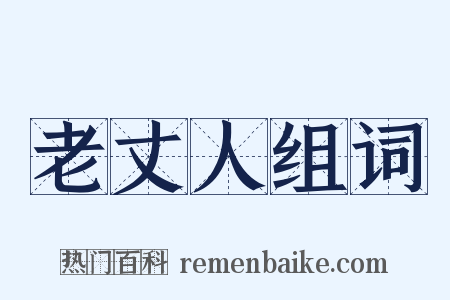 老丈人组词是什么意思的图片